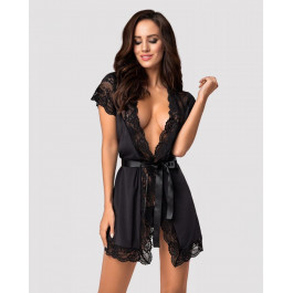 Obsessive 810-PEI-1 peignoir black XXL (SO7160)