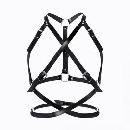 Art of Sex Портупея жіноча  - Agnessa Leather harness, Чорний L-2XL (SO8399)