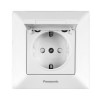 Panasonic Arkedia Slim 2P+E with Lid and Safety Shutter Complete White (WNTC02102WH-UA) - зображення 1