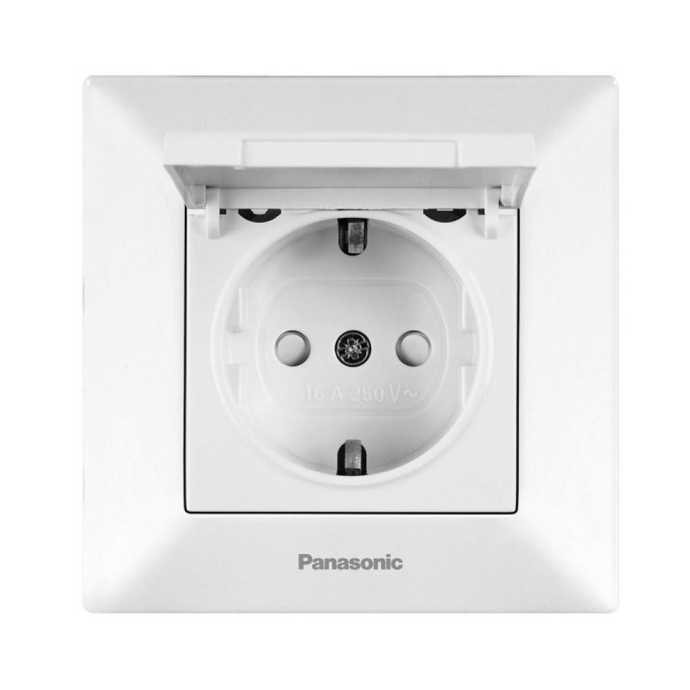 Panasonic Arkedia Slim 2P+E with Lid and Safety Shutter Complete White (WNTC02102WH-UA) - зображення 1