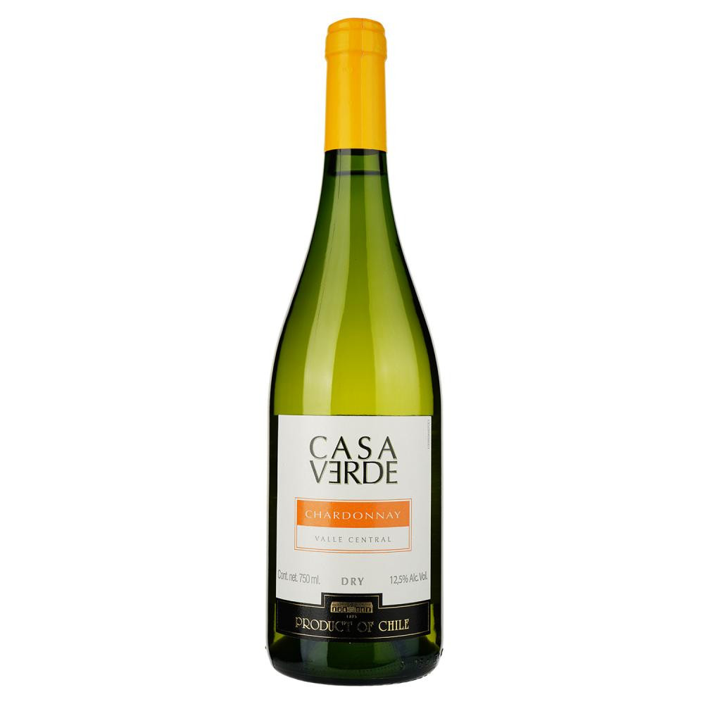 Casa Verde Вино  Chardonnay біле сухе 13%, 750 мл (7808765712557) - зображення 1