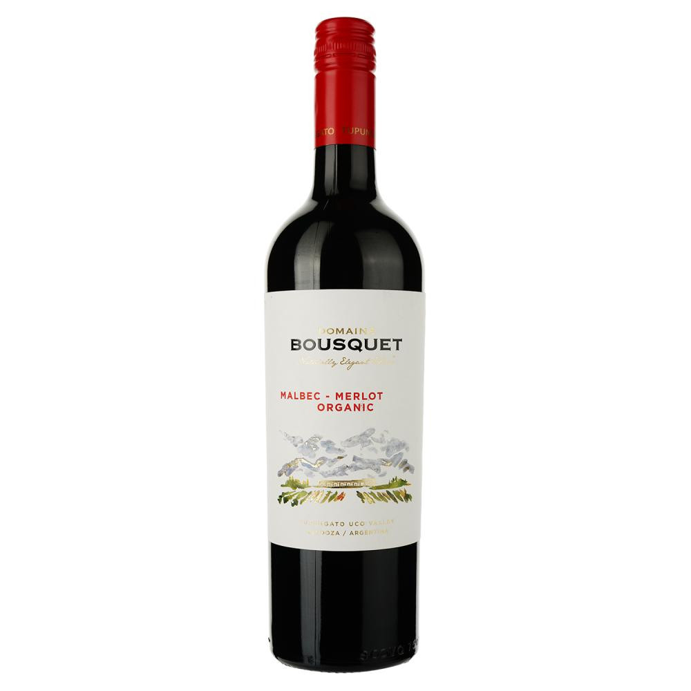 Domaine Bousquet Вино  Malbec Merlot Organic червоне, 0,75 л (7798101650769) - зображення 1
