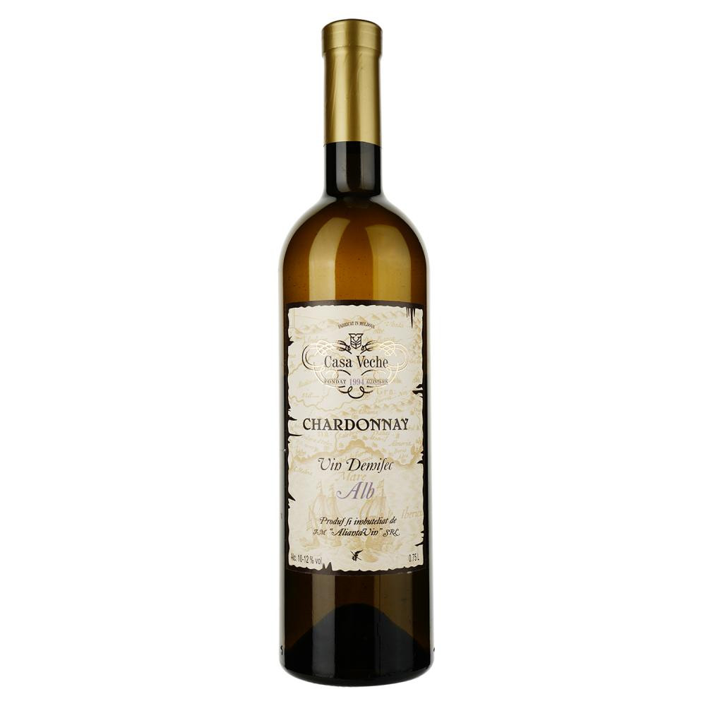 Alianta Vin Вино  Casa Veche Chardonnay, біле, напівсухе, 10-12%, 0,75 л (4840042011574) - зображення 1
