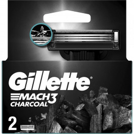 Gillette Змінні касети  Mach3 Charcoal Деревне вугілля 2 шт. (8700216062664)