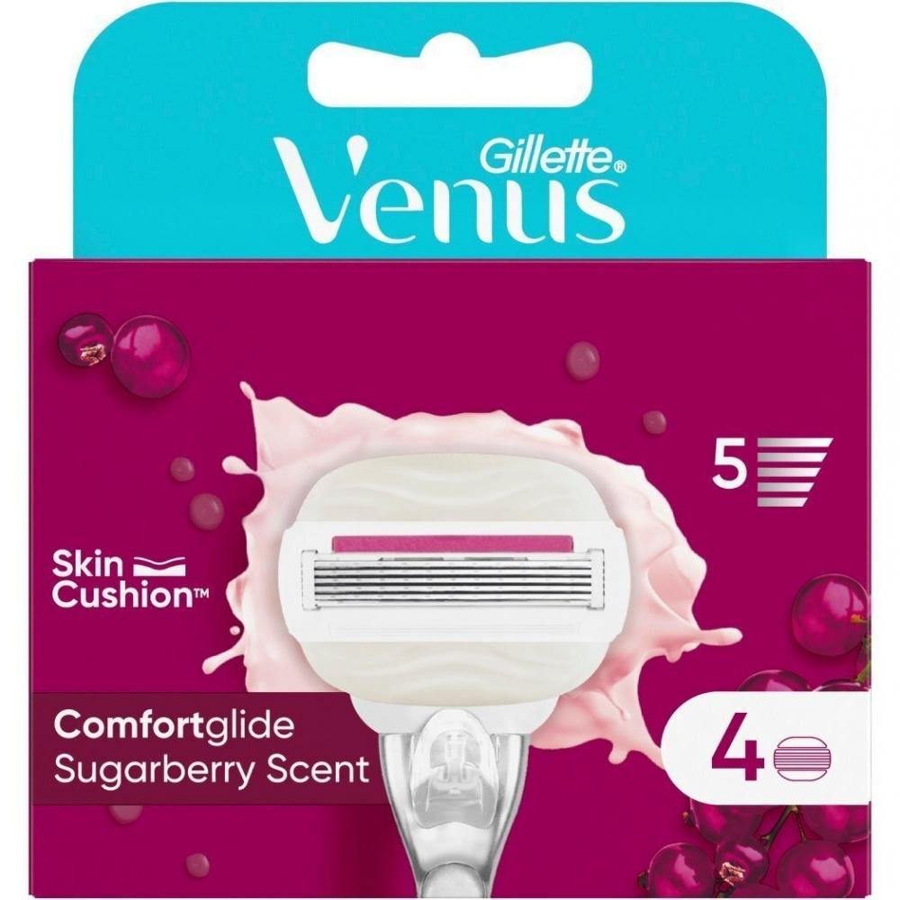 Gillette Змінні картриджі для гоління  Venus Comfortglide Sugarberry 4шт - зображення 1