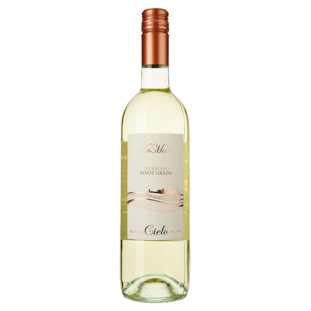 Cielo e Terra Viamare Trebbiano-Pinot Grigio Puglia IGT, біле, сухе, 12%, 0,75 л (8008900008845) - зображення 1