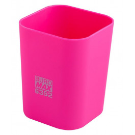 BuroMax Стакан пластиковый  RUBBER TOUCH для письменных принадлежностей, розовый (BM.6352-10)