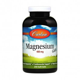 Carlson Labs Magnesium Gels 400 mg 250 Soft Gels