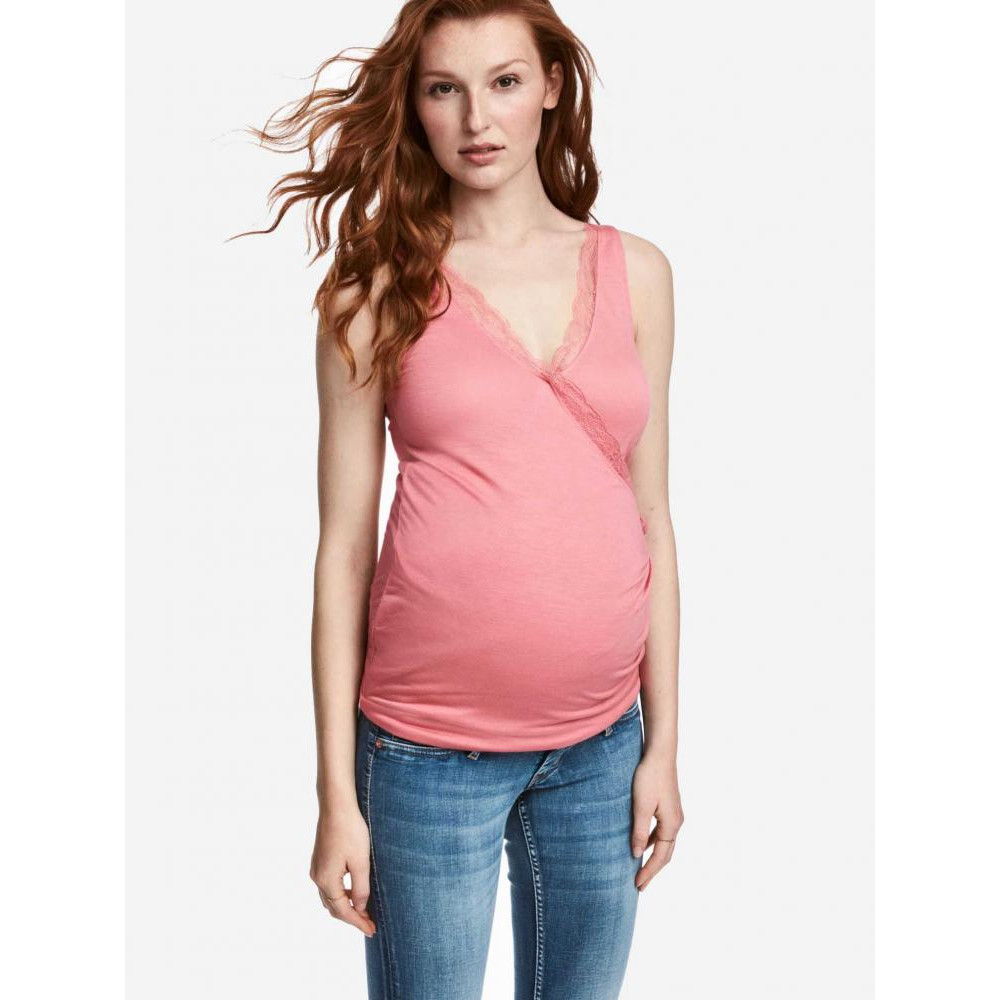 H&M Майка жіноча для вагітних  5548356 XS Рожева (hm03485350354) - зображення 1