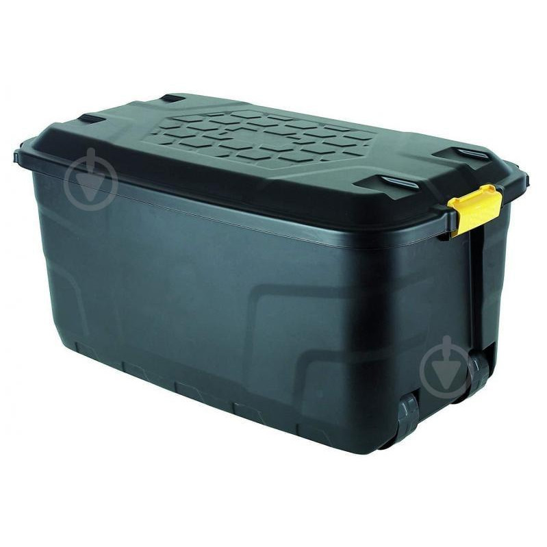 Strata Ящик для зберігання  з колесами чорний 110 л 420x505x770 мм (5021711055979) - зображення 1