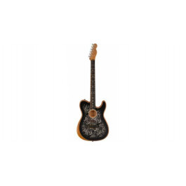 Fender AMERICAN ACOUSTASONIC TELECASTER BLACK PAISLEY LTD