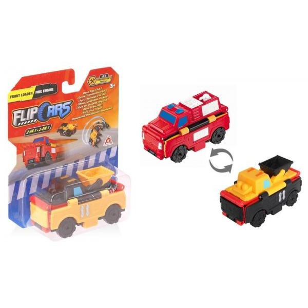 Flip Cars 2 в 1 Фронтальний навантажувач і Пожежний автомобіль (EU463875-14) - зображення 1