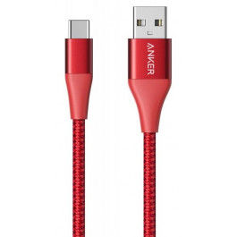 Anker USB 2.0 AM to Type-C 0.9m Powerline+ II Red (A8462H91)