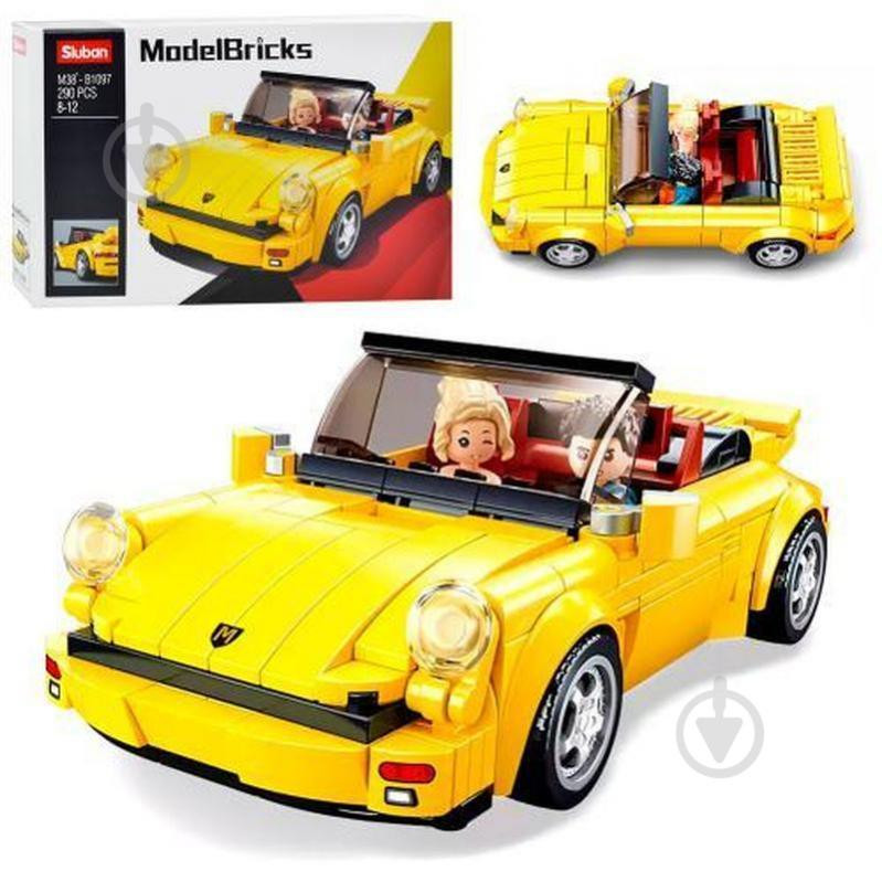 Sluban Model Bricks Машинка жовта 290 деталей (M38-B1097) - зображення 1