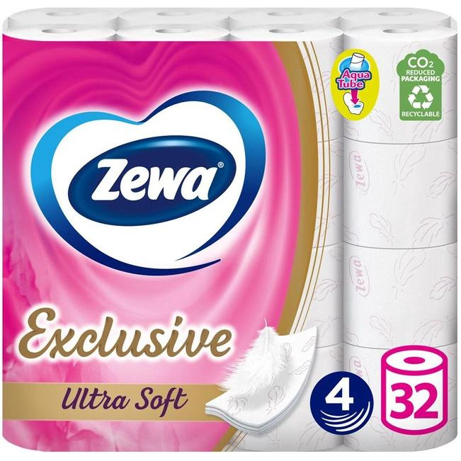 Zewa Туалетний папір  Ultra Soft 4 шари 19 метрів 32 рулони (7322542434444) - зображення 1