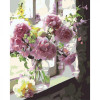 STRATEG Картина за номерами Квіти у бутлі на кольоровому фоні розміром 40х50 см (SY6497) SY6497. - зображення 1
