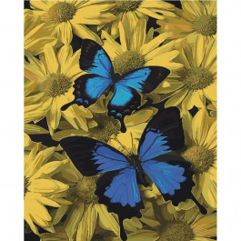 STRATEG Картина за номерами Пара метеликів на кольоровому фоні розміром 40х50 см (SY6460) SY6460.