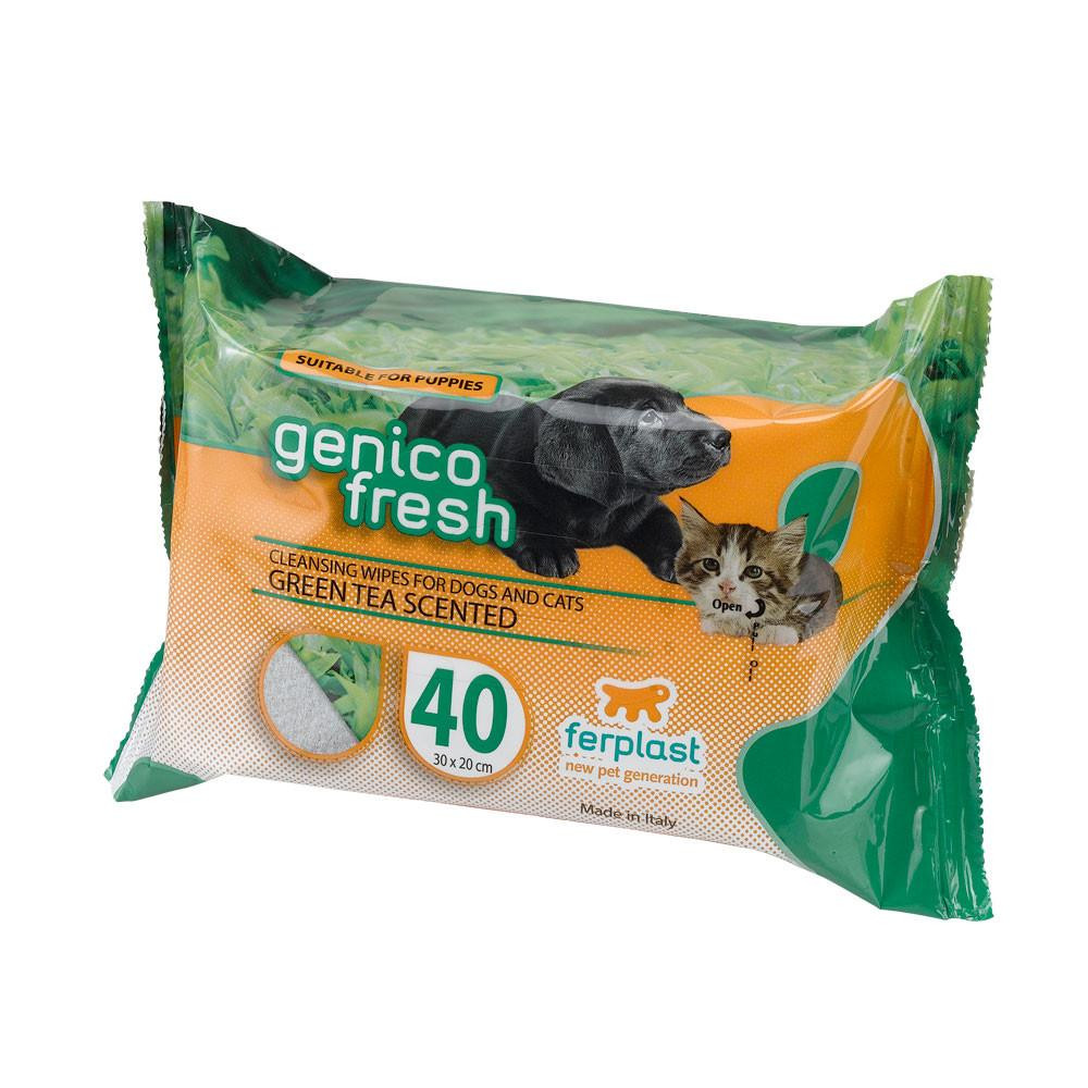 Ferplast 85312600 Ferplast GENICO FRESH DOG/CAT THE' x40 Очищуючі вологі серветки (8010690113388) - зображення 1