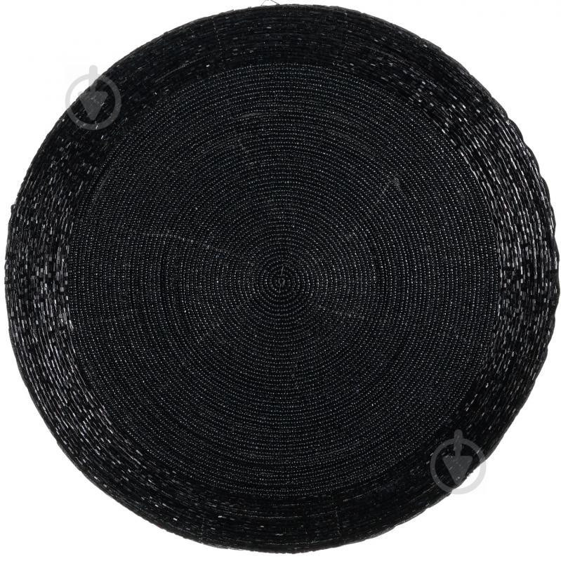 Koopman International Коврик для сервировки 30 см черний бисер (A04150050) - зображення 1