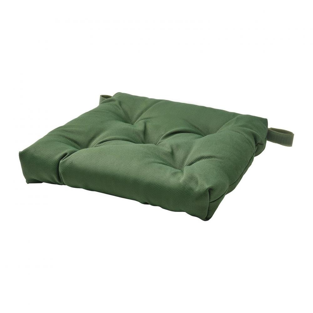 IKEA МАЛИНДА Подушка на стілець, зелена, 40/35х38х7 см (405.773.11) - зображення 1