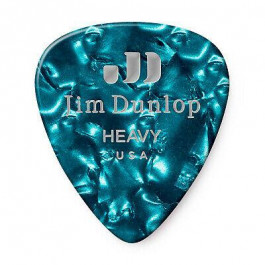 Dunlop Медіатори Genuine Celluloid Turquoise Pearloid, середньої жорсткості (12 шт)