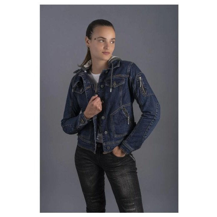 LS2 Жіноча джинсова мотокуртка LS2 Oaky Lady Jacket Dark Blue L - зображення 1