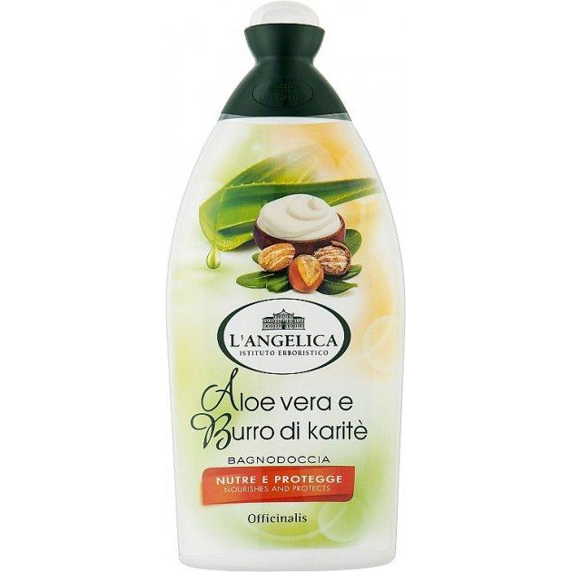 L'Angelica Гель-піна для душу та ванни  Bath & Shower Gel Aloe Vera e Burro di Karite Алое вера та Каріте 450 м - зображення 1