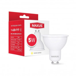 MAXUS LED MR16 5W 3000K 220V GU10 (1-LED-717)