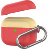 AHASTYLE Двухцветный силиконовый чехол  для Apple AirPods Pro Красный с желтым (AHA-0P400-RRY) - зображення 1