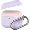 AHASTYLE Двухцветный силиконовый чехол  для Apple AirPods Pro Лавандовый с розовым (AHA-0P400-LLP) - зображення 1