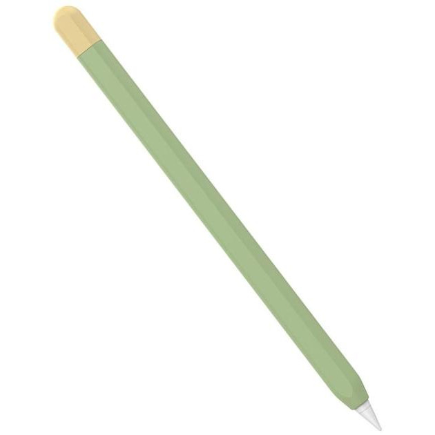 AHASTYLE Two Color Silicone Sleeve for Apple Pencil 2 - Green/Yellow (AHA-01652-GNY) - зображення 1