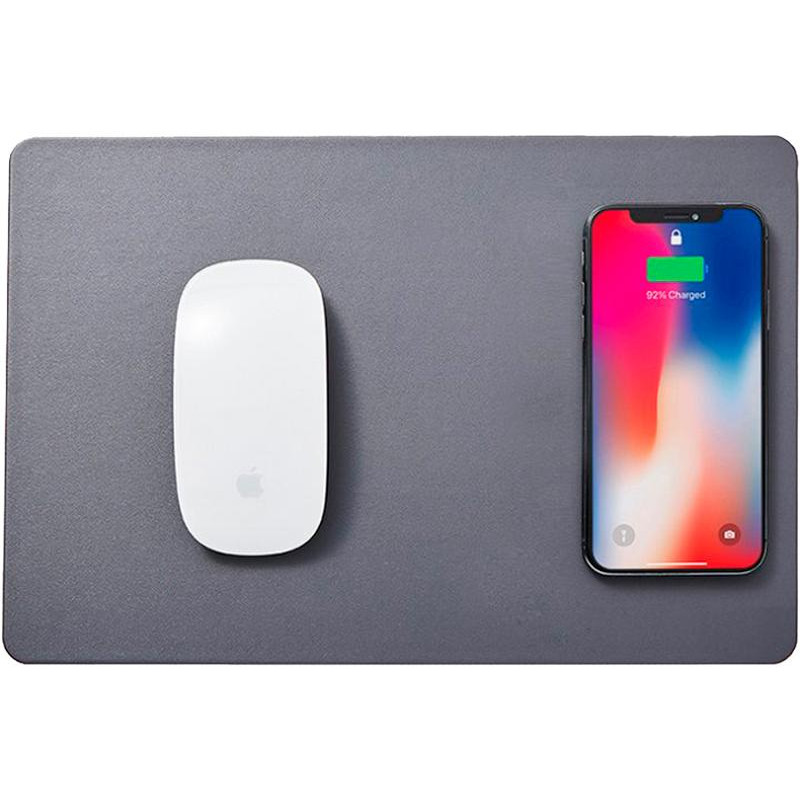 POUT HANDS 3 Wireless Charging Mouse Pad - Dark Gray (POUT-00801DG) - зображення 1