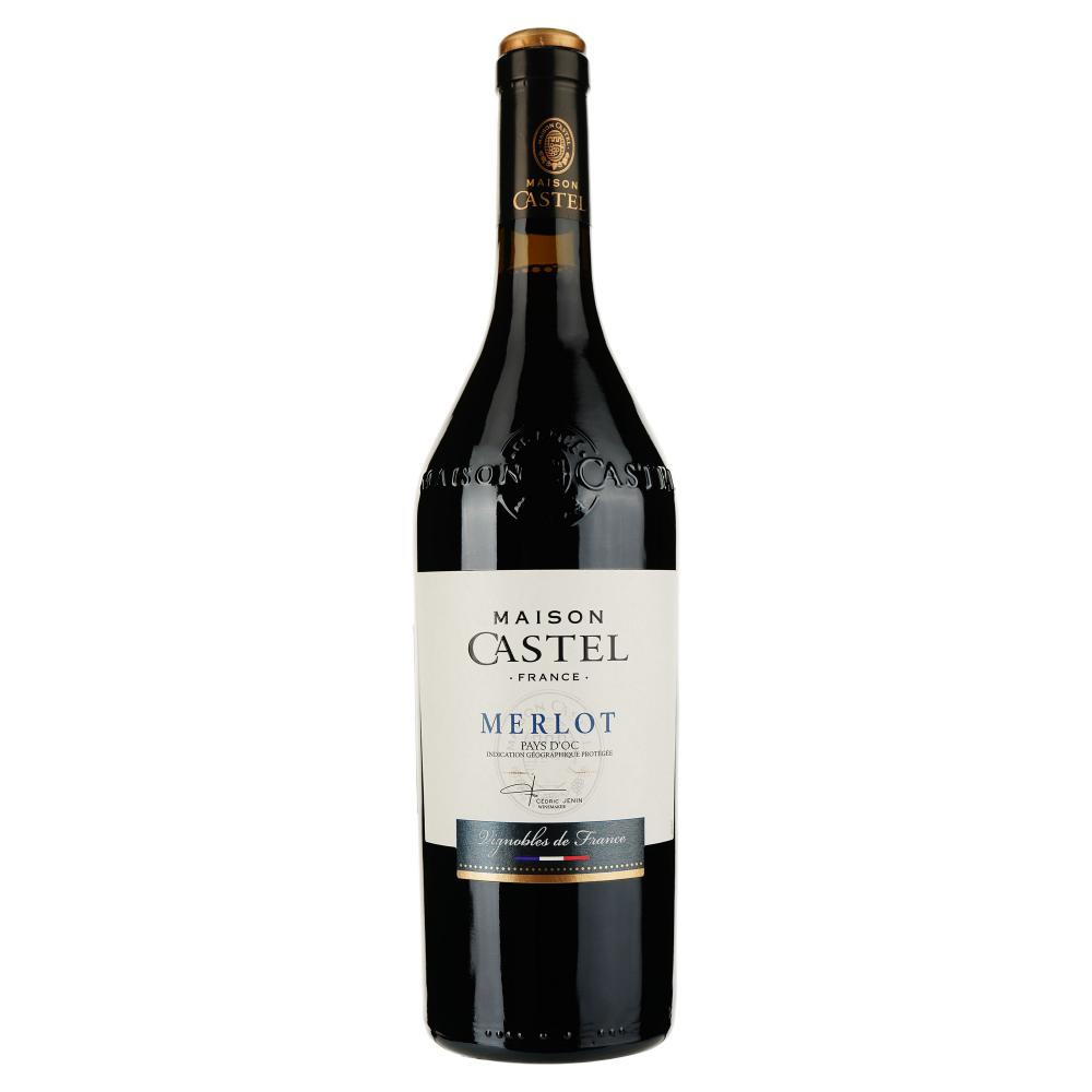Castel Freres Вино Maison Castel Merlot червоне напівсухе 13%, 0.75 л (3211201046460) - зображення 1