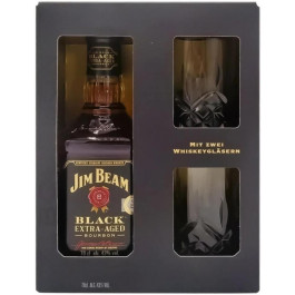 Jim Beam Віскі бурбон  Black 0,7 л + 2 склянки (5060045587565)