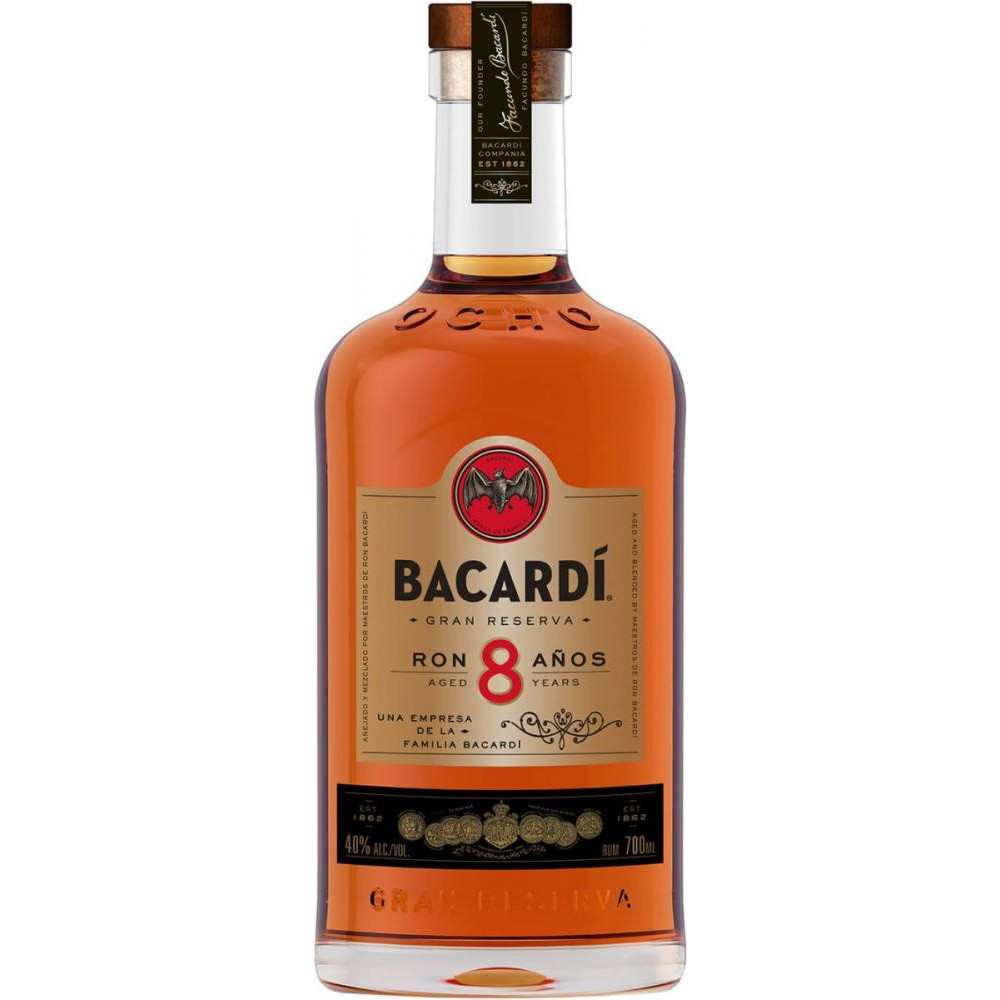 Bacardi Ром  Gran Reserva 8 років витримки, 40%, 0,7 л (759519) (7610113001516) - зображення 1