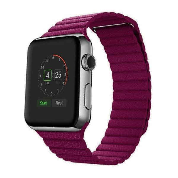 Epik Ремінець для Apple Watch 42mm/44mm Magnetic Leather Loop Pink - зображення 1