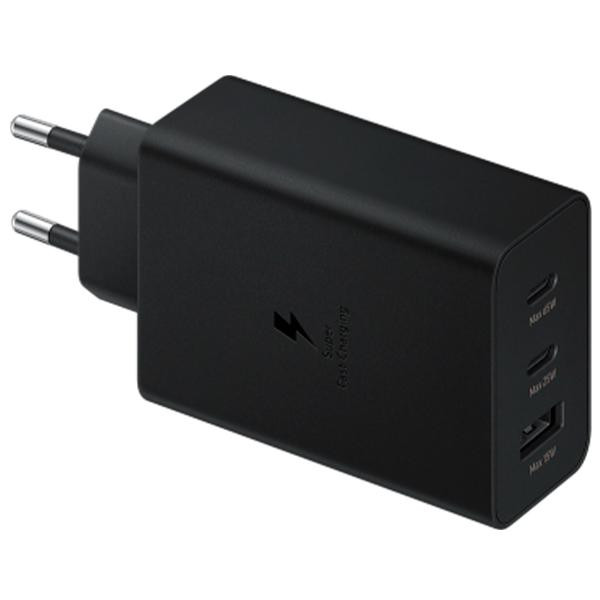 Samsung 65W Power Adapter Trio (w/o cable) Black (EP-T6530NBE) - зображення 1