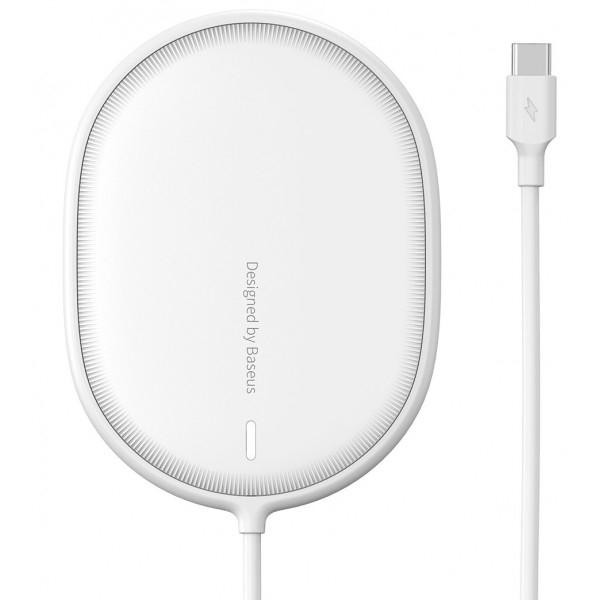 Baseus Light Magnetic Wireless Charger White (WXQJ-02) - зображення 1