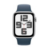 Apple Watch SE 2 GPS 40mm Silver Aluminium Case with Storm Blue Sport Band S/M (MRE13) - зображення 1