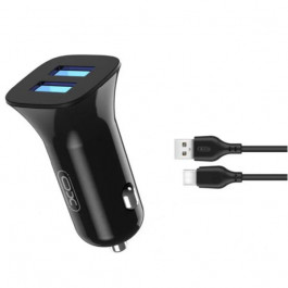 XO TZ10 2USB 12W + Type-C Black