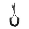 Baseus USB Cable to Lightning Fish Eye Spring 1m Black (CALSR-01) - зображення 1