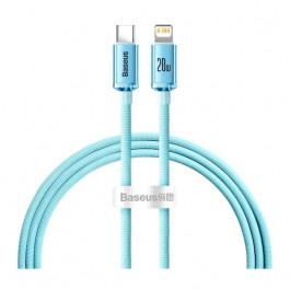 Baseus Crystal Shine Series Fast Charging Data Cable Type-C to Lightning 20W 2m Sky Blue (CAJY001403)