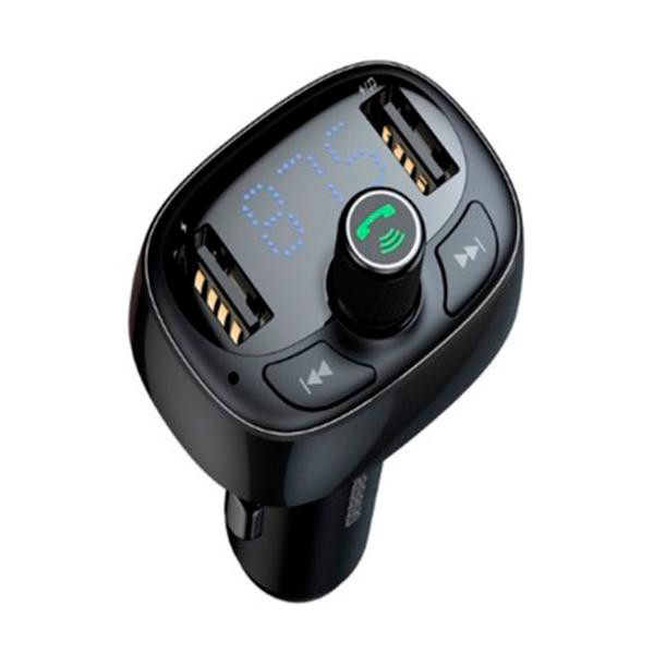 Baseus T-Typed MP3 Car Charger Black (CCALL-TM01) - зображення 1