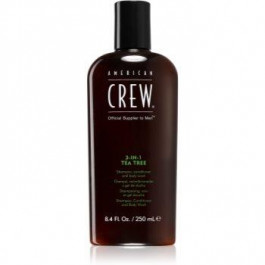 American Crew Hair & Body 3-IN-1 Tea Tree шампунь, кондиціонер та гель для душу 3в1 для чоловіків 250 мл