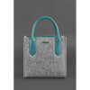 BlankNote Жіноча сумка шкіряна  bn-bag-28-felt-tiffany Сіра - зображення 1