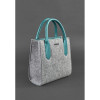 BlankNote Жіноча сумка шкіряна  bn-bag-28-felt-tiffany Сіра - зображення 2