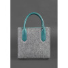 BlankNote Жіноча сумка шкіряна  bn-bag-28-felt-tiffany Сіра - зображення 7