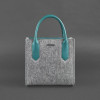 BlankNote Жіноча сумка шкіряна  bn-bag-28-felt-tiffany Сіра - зображення 8