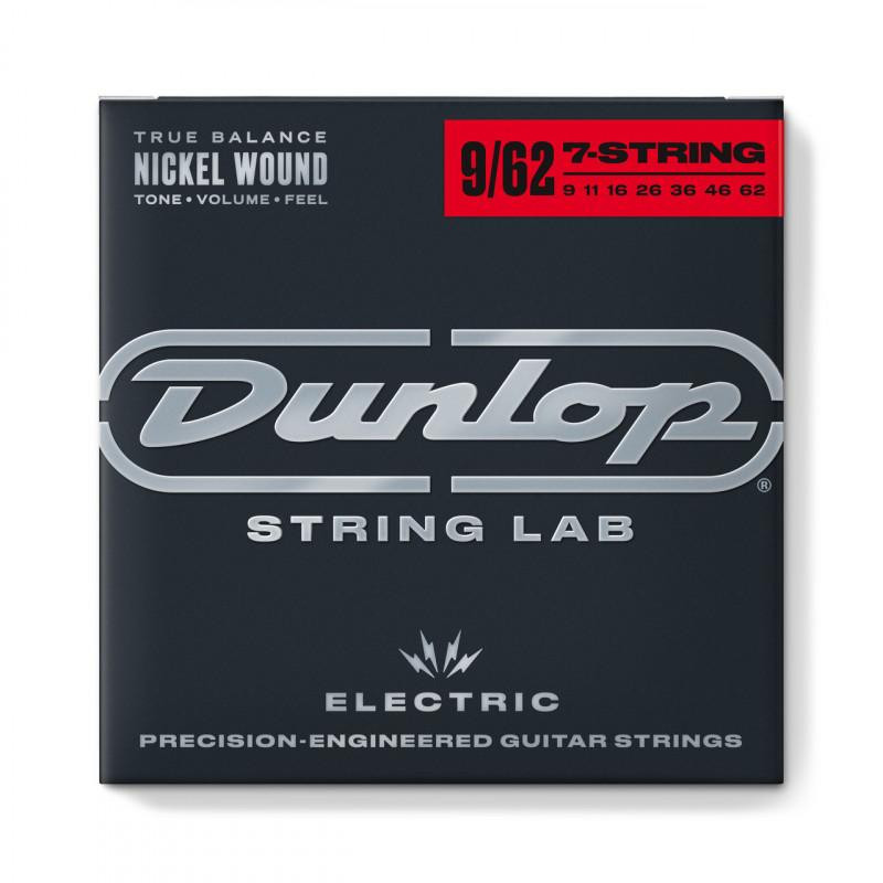 Dunlop Струны для электрогитары DEN0962 Light Nickel Plated Steel Electric Guitar 7 Strings 9/62 - зображення 1