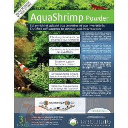 Prodibio Поживний грунт для акваріума  AquaShrimp Powder 3 кгс + Bacter Kit Soil Fresh 6 ампул (3594200008661